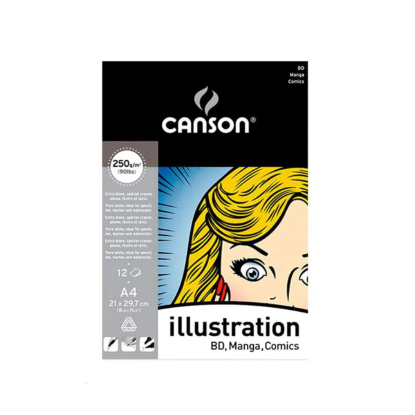 CANSON Bloc papier dessin 'C' à grain, A3, 224 g/m2 - Achat/Vente CANSON  5297871