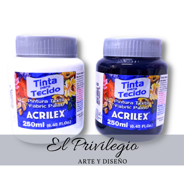 Pintura Textil Acrilex para Tela 250ml Blanco